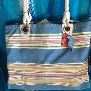 ⛵️Coach Nautical Summer Beach Stripe East/West Tote⛵️